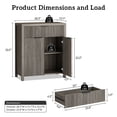 thumbnail image 4 of Aufeile Sideboard Buffet Cabinet with Drawer, Small Buffet Table with Adjustable Shelf, Modern Home Accent Furniture for Dining Living Room, Kitchen, Entryway, Gray Oak, 4 of 7