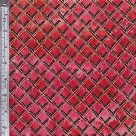 Textile Creations OY-159 Odyssey Fabric, Plaid Black with Gold on Fuchsia And Yellow, 15 yd.