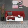 thumbnail image 1 of vidaXL Coffee Table White 100x49.5x43 cm Engineered Wood, 1 of 4