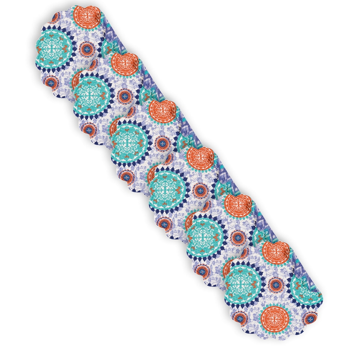 Zarina Cotton Quilted Round Reversible Placemats Set of 6, 17"