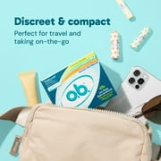 o.b. Tampons No Applicator, Unscented - 40ct, Applicator-Free Tampons Super Plus, Feminine Care, ob Tampon Super Plus