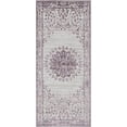 thumbnail image 3 of Unique Loom Derbyshire Aberdeen Rug Violet/Ivory 2' 7" x 6' Runner Medallion Traditional Perfect For Bathroom Hallway Mud Room Laundry Room, 3 of 8