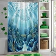 thumbnail image 4 of Shower Curtain, Underwater World Coral Seaweed Waterproof Shower Curtain Set with Hooks for Bathroom Showers,Stalls and Bathtubs,72x72In Seafloor Ocean Life Fish, 4 of 9