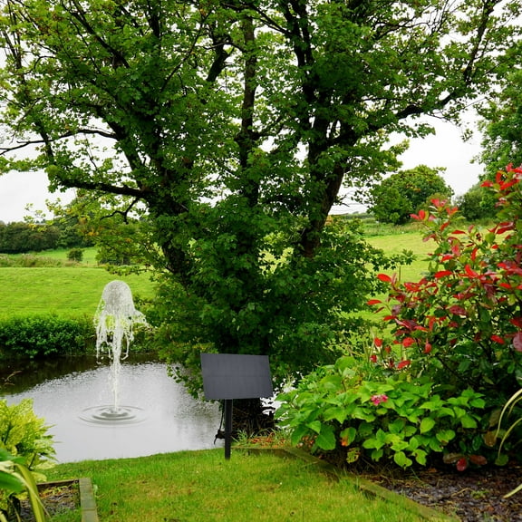 FUTUREORYY Solar Water Fountain Pump Solar Powered Fountain ABS Black Bird Bath Simple Design 1 Set