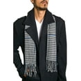 thumbnail image 4 of Alpine Swiss Mens Scarf Soft Knit Winter Scarves Plaid Striped or Solid Neck Covering Long Warm Stylish, 4 of 7
