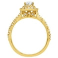 thumbnail image 4 of Unique Moments 1 ct Lab Grown Diamond Double Halo Oval Engagement Ring in 10K Yellow Gold, 4 of 5