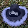 thumbnail image 4 of 2 uds sombreros de vaquero de plumas sombrero de para mujeres damas niñas suministros de Yuyangstore Sombrero de vaquero, 4 of 8