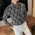 thumbnail image 3 of Camisa y blusa para hombre, ropa estampada con diseño geométrico para hombre, divertida, estilo hip hop, novedad de 2025, de alta calidad, de lujo, con mangas XXL, 3 of 4