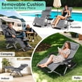 thumbnail image 4 of DKMOCO Oversized XL Zero Gravity Chair, 29" Extra Wide Recline Chair w/Upgraded Lock and Wider Cup Holder, Camping Lawn Chair for Patio Outdoor Office,Fossil Gray, 4 of 6