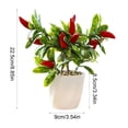 thumbnail image 3 of Bonsái de pimiento artificial en maceta, arreglo floral artificial de alta gama para decoración de escritorios en el interior de la oficina, 3 of 7