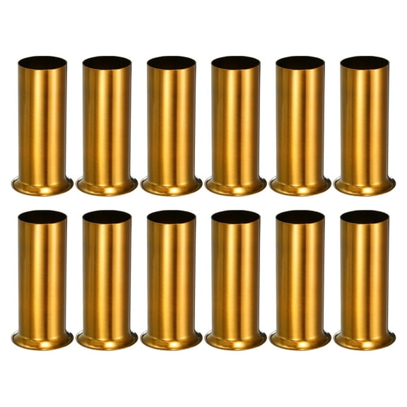 Uxcell Candle Socket Covers, 3.1 Inch Tall Chandelier Sleeves Base Holder, Gold Bronze 12 Pack