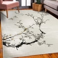 thumbnail image 3 of Nature Decorative Rug, Flowers Buds and Birds with Cherry Branches Style Art Painting Effect, Quality Carpet for Bedroom Dorm and Living Room, 6 Sizes, Pale Eggshell, by Ambesonne, 3 of 4