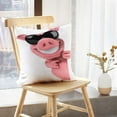 thumbnail image 5 of LALILO Throw Pillow Covers Fun Pig Pig Cartoon Pink Agriculture Cushion Cover 18" x 18", 4284 Pack, 5 of 6