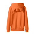 thumbnail image 6 of 13-14 Years Teen Girls Zip Up Hoodies Cat Ear Oversize Hoodie Jackets Casual Long Sleeve Hood Sweatshirtst Coat Back to School Play Daily Fall Winter Wear Orange Sweatshirtst, 6 of 9