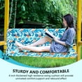 thumbnail image 4 of Porch Swing Cushion,Super Soft Waterproof Overstuffed Outdoor Bench Cushion with Ties,Garden Replacement Loveseat Cushion,60"x40" Seat Cushion, 4 of 6