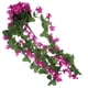 thumbnail image 5 of 4 pétalos flores artificiales flores colgantes violeta simulación vid boda decoración del hogar (fucsia), 5 of 6