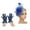 Sapphire blue, variant on YIGSECU Elegant Lace Veil Fascinator Hat and Wrist Lace Gloves Set Hair Decoration for Bridal Weddings Party and Receptions