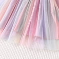 thumbnail image 5 of ZHUASHUM Kids Children Girls Summer Sleeveless Rainbow Print Dress Princess Casual Dress For Girls Pink,12-18 Months, 5 of 6