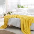 thumbnail image 3 of Unique Bargains Couverture Jetée Tricotée Douce 100 % Coton Unie pour Canapé Sofa Chambre, 3 of 10