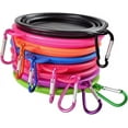 thumbnail image 4 of Collapsible pet bowl/travel silicone dog bowl/collapsible travel bowl/portable pet food bowl/cat water bowl/silicone (12 oz) (pink), 4 of 5