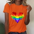 thumbnail image 2 of Dovford Pride Shirt Women Rainbow Graphic Tee Love Love Print T-Shirt LGBT Equality Shirts Short Sleeve Tops, 2 of 7
