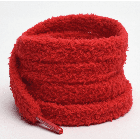 SHBOTO Round Fuzzy Shoe Laces: Soft Plush Sneakers Shoelaces - 2 Pair