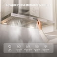 thumbnail image 6 of VIKIO 30 inch Wall Mount Range Hood - 500 CFM Convertible Stainless Steel, 3-Speed with Push Control, LED, Carbon Filters, 6 of 7