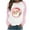 #0386-Pink, variant on Uootdi Christmas Tree Snowflake Christmas Lights Printed Long Sleeve Sweatshirt Gift For Women Santa Christmas Class Graphic Patchwork Pullover Xmas