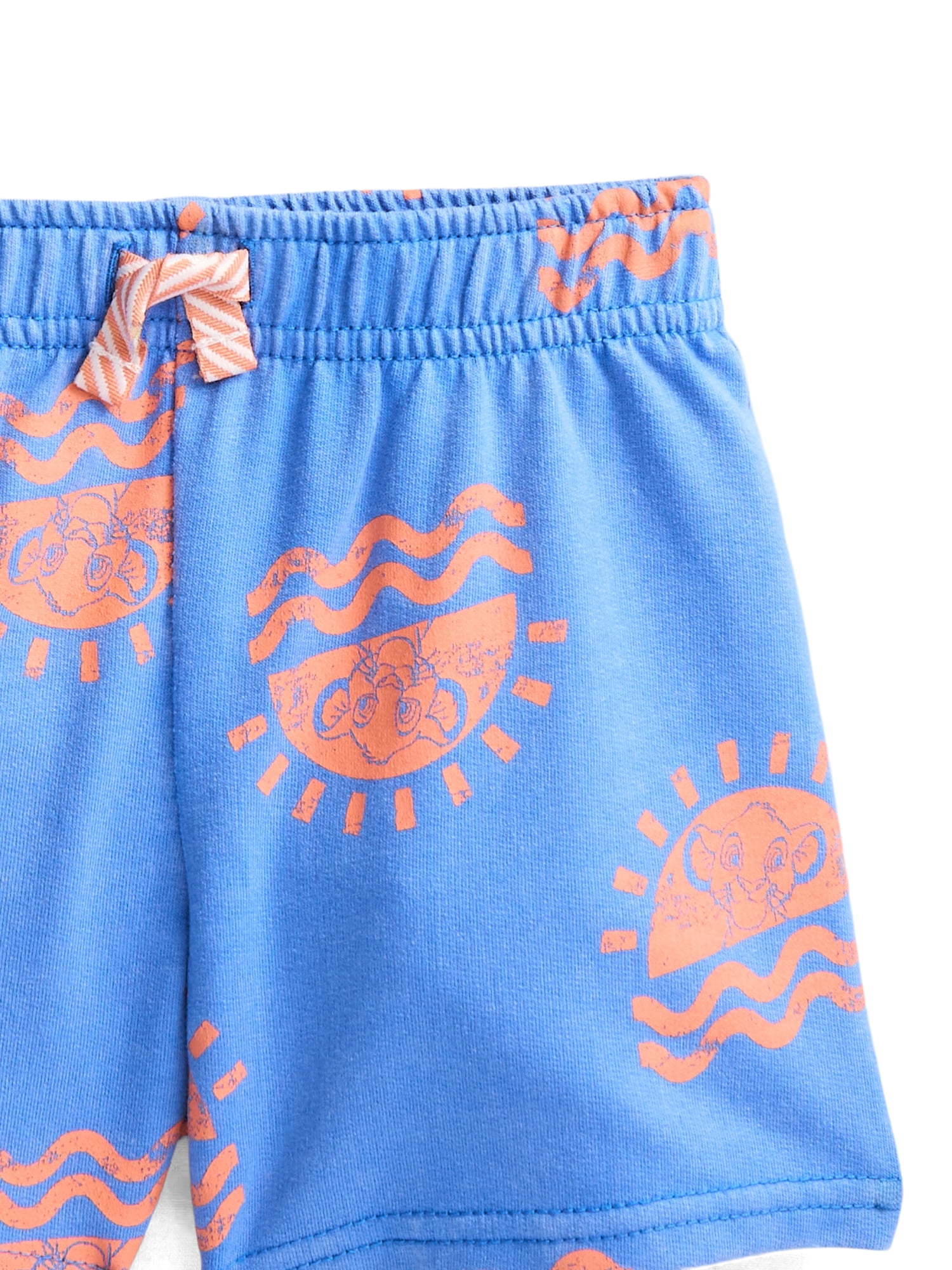 The Lion King Baby Boys Allover Print Short Sleeve Tee and Shorts Set, 2-Piece, Sizes 0/3M-24M