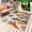 Yellow, variant on Cartoon Children's Day Outdoor Rug for Patio/Deck/Porch, Non-Slip Large Area Rug 5 x 7 Ft, Colorful Handprints Abstract Art Indoor Outdoor Rugs Washable Area Rugs, Camping Rug Carpet Runner