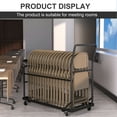 thumbnail image 2 of Folding Chair Storage Cart with Wheels, Holds 25 Chairs & 300 lbs - Heavy Duty L-Shape Rack for Church,Wedding,Event & Commercial Use, 2 of 10