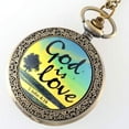 thumbnail image 2 of GOD Is LOVE  Pocket Watch Anti-Tarnish  Christian Religion Jesus Watch,  PW-30, 2 of 7