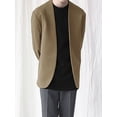 thumbnail image 4 of INCERUN Men's Long Sleeve Solid Color Cardigan Casual Lightweight Shirt Jacket, 4 of 7