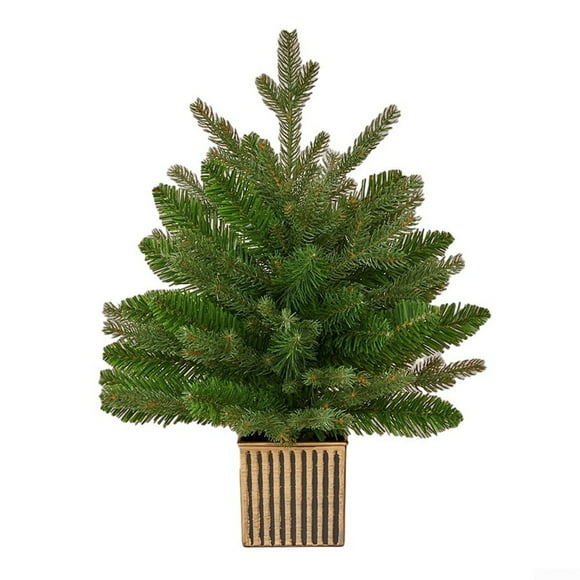 Hayafir Christmas Tree Retro Square Basin Xmas Tree Desk Decorations Table Decor Gift