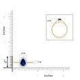 thumbnail image 5 of ANGARA Natural Pear-Shaped Blue Sapphire Halo Engagement Ring in 14K Yellow Gold for Women (Size-7x5mm) | September Birthstone, Anniversary, Jewelry Gift for Women | Natural Blue Sapphire Ring, 5 of 10