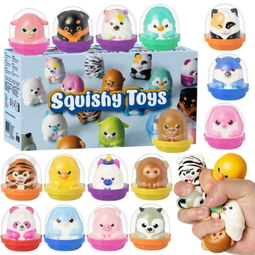 Joyfy 20 Pcs Squishy Toys Party Favors for Kids & Adults 2" Mini Animals Squishies Fidget Toys for Classroom Prizes Birthday Gift Pinata Fillers