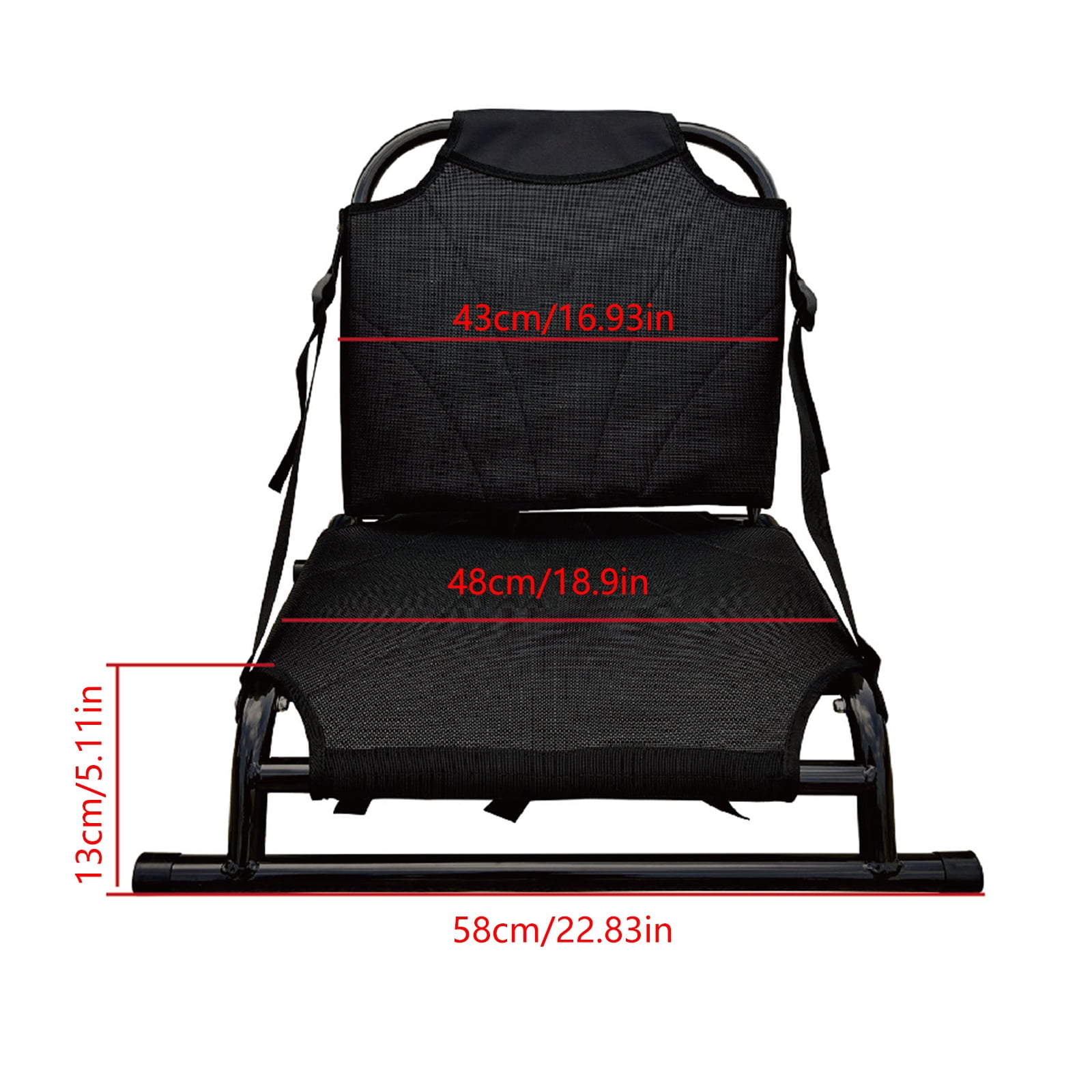 Portable Kayak Seat Adjustable Frame 150kg Capacity Aluminum Alloy Quick-Dry Mesh for Water Sports
