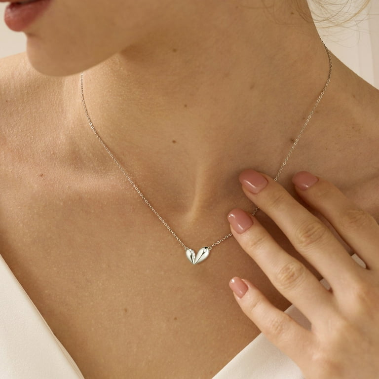 18inch Heart Necklace Hypoallergenic Non Tarnish High - Foto 8