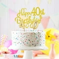 thumbnail image 5 of WSNIJFU 40th Birthday Candles Number Cake Candles and 2 Pieces Glitter Happy 40th Birthday Cake Toppers Birthday Cake Decorations for Birthday Anniversary Wedding Party Supplies, 5 of 7