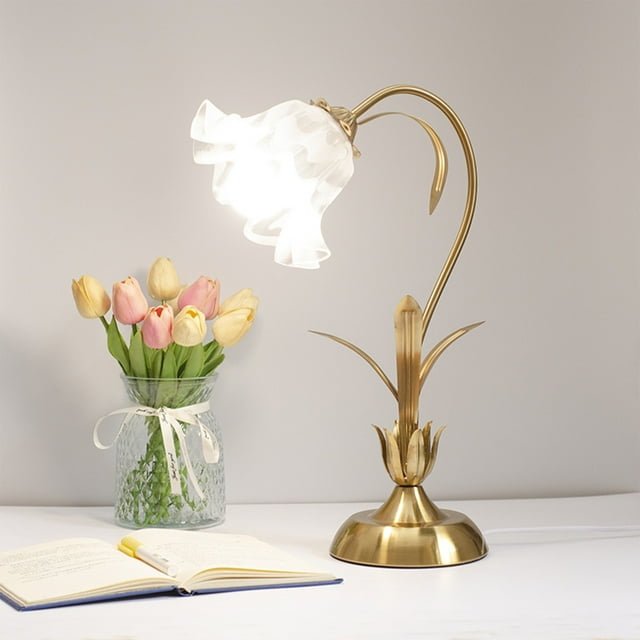 weibbin Flower Table Lamp Reading Lamp Bedside Vintage Flower Night Lamp Bedside Lamp Decoration Living Room Bedroom Room Lighting Table Lamp Home Decoration