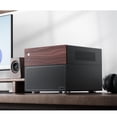 thumbnail image 3 of Funda para PC JONSBO N4, NAS negra, madera de nogal, 8 compartimentos, micro ATX, 3 of 9