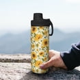 thumbnail image 7 of Daiia Beautiful Countryside Sunflower Printed 18 OZ Sports Insulated Kettle Drinking Cup Water Bottle Stainless Steel Kettle Portable Cup For Gym, 7 of 7