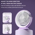 thumbnail image 2 of Puntoco Big G Ventilador giratorio de escritorio Moda y conveniente Silencio Ventilador de 3 velocidades Luz nocturna Mini ventilador de carga USB, 2 of 9