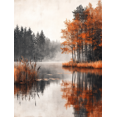 thumbnail image 1 of Qisvanset 12x16 Inch Muted Autumn Pond Canvas Wall Art, Neutral Vintage Scenery Modern Farmhouse Wall Decor, 1 of 8
