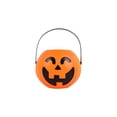 thumbnail image 1 of TIELUTT Halloween Pumpkin Shape Funny and Tricky Children's Portable Candy Bucket 4PC Organizer for Closet Fabric Storage for Organization Closet below Bed Storage Storage Bags for Sweaters, 1 of 2