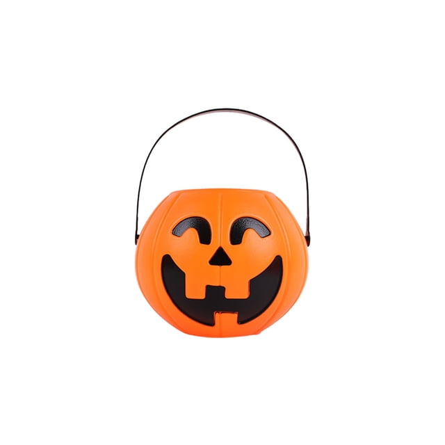 TIELUTT Halloween Pumpkin Shape Funny and Tricky Children's Portable Candy Bucket 4PC Organizer for Closet Fabric Storage for Organization Closet below Bed Storage Storage Bags for Sweaters