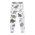 thumbnail image 4 of Pyjamas pour Garçons Ensemble de Pyjama Imprimé Dinosaure Col Rond Manches Longues Pantalon 2 Pcs Printemps Automne Pyjamas pour Enfants Gris Clair 5 Ans-6 Ans, 4 of 5