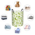 thumbnail image 6 of XMXT Collapsible Laundry Basket, Spherical Rose Print Waterproof Laundry Hamper, 62L Green, 6 of 8