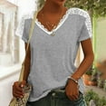 thumbnail image 2 of GERsome Women's Short Sleeve V Neck T Shirts Casual Summer Loose Tops Blouse, 2 of 6