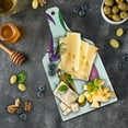 thumbnail image 5 of Crabs Cutting Board, Theme Illustration of Funny Crabs Pattern Cartoon Style Print, Decorative Tempered Glass Cutting and Serving Board, Wine Bottle Shape, Purple Fern Green, by Ambesonne, 5 of 5